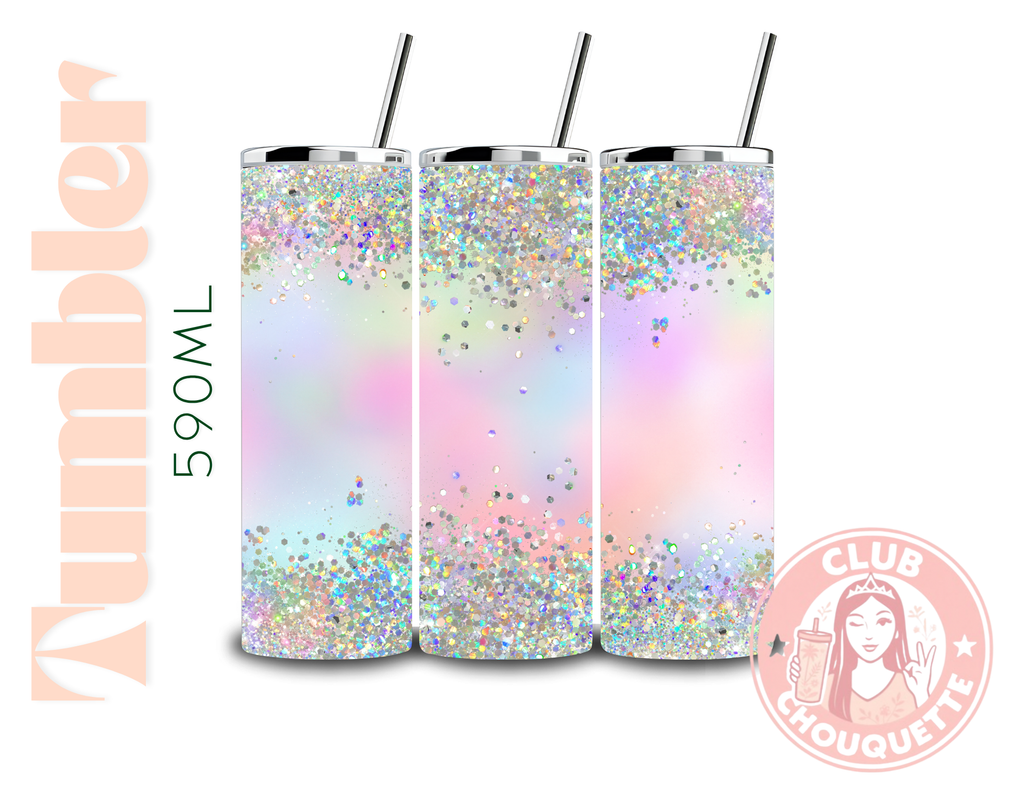 Tumbler Thermos Glitter