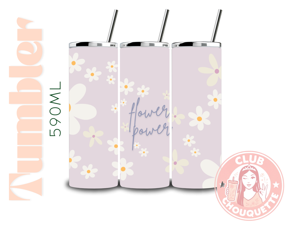 Tumbler Thermos Lilas flower