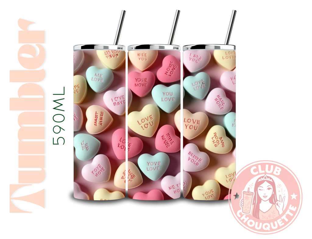Tumbler Thermos Heart