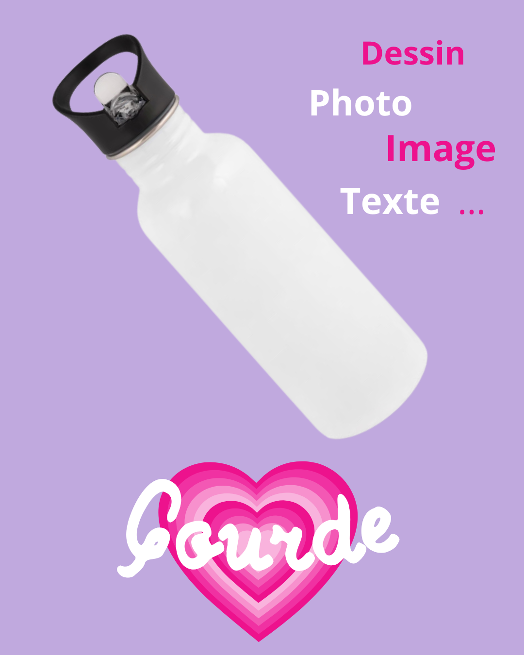 Personnalise ta gourde paille 400ml